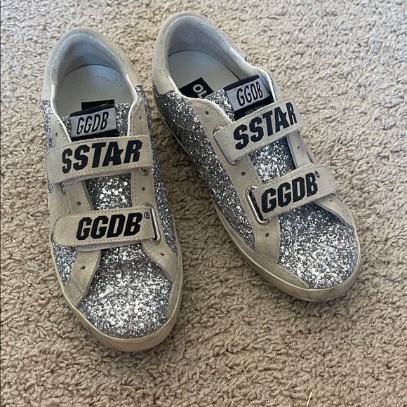 Golden Goose Shoes - Golden Goose Silver Glitter Sneakers